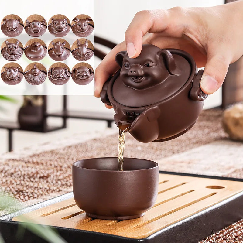 140cc Yixing Chinese Style Tea Pot Purple Clay Filter Teapots Beauty Kettle Famous Raw Ore Household Handmade Zisha Tea Set