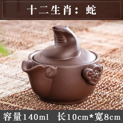140cc Yixing Chinese Style Tea Pot Purple Clay Filter Teapots Beauty Kettle Famous Raw Ore Household Handmade Zisha Tea Set