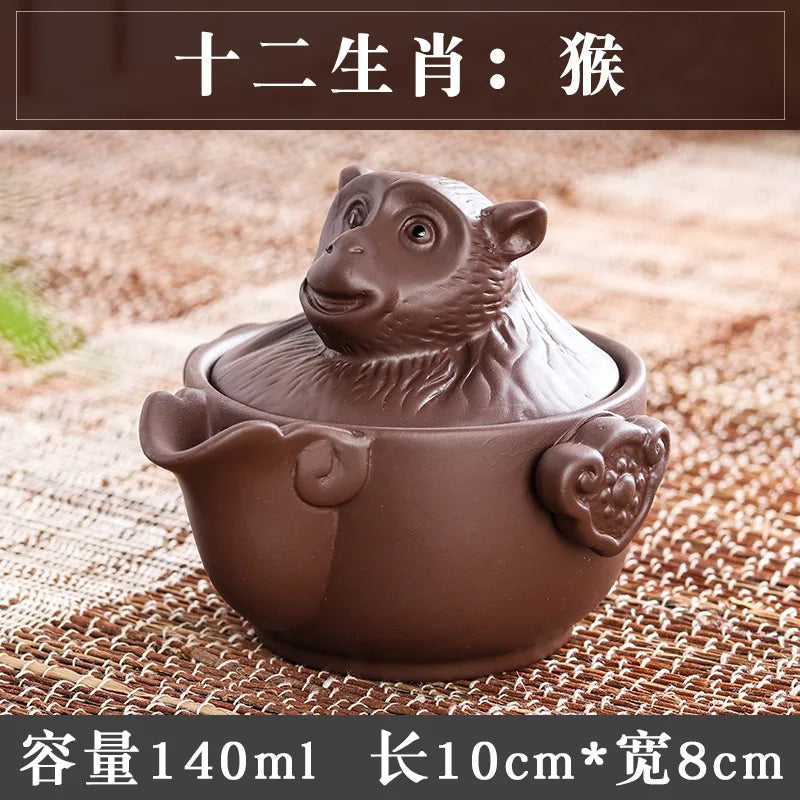 140cc Yixing Chinese Style Tea Pot Purple Clay Filter Teapots Beauty Kettle Famous Raw Ore Household Handmade Zisha Tea Set