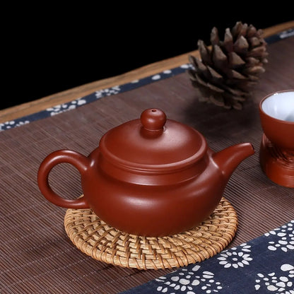 140cc Yixing Handmade Purple Clay Teapots Ball Shaped Infuser Tea Pot Beauty Kettle Customized Zisha Tea Set Dahongpao Authentic