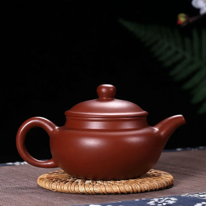 140cc Yixing Handmade Purple Clay Teapots Ball Shaped Infuser Tea Pot Beauty Kettle Customized Zisha Tea Set Dahongpao Authentic