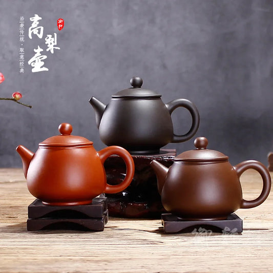 140cc Yixing Zisha Teapot Chinese Handmade Kungfu Tea Kettle Purple Clay Home Decor Pottery Teaware Set Tea Ceremony