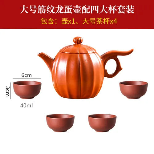 140ml/280ml Chinese Yixing Purple Clay Tea Pot Raw Ore Zhu Mud Beauty Tea Infuser Handmade Filter Teapot Tradition Zisha Tea Set