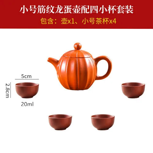 140ml/280ml Chinese Yixing Purple Clay Tea Pot Raw Ore Zhu Mud Beauty Tea Infuser Handmade Filter Teapot Tradition Zisha Tea Set