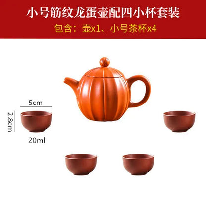 140ml/280ml Chinese Yixing Purple Clay Tea Pot Raw Ore Zhu Mud Beauty Tea Infuser Handmade Filter Teapot Tradition Zisha Tea Set