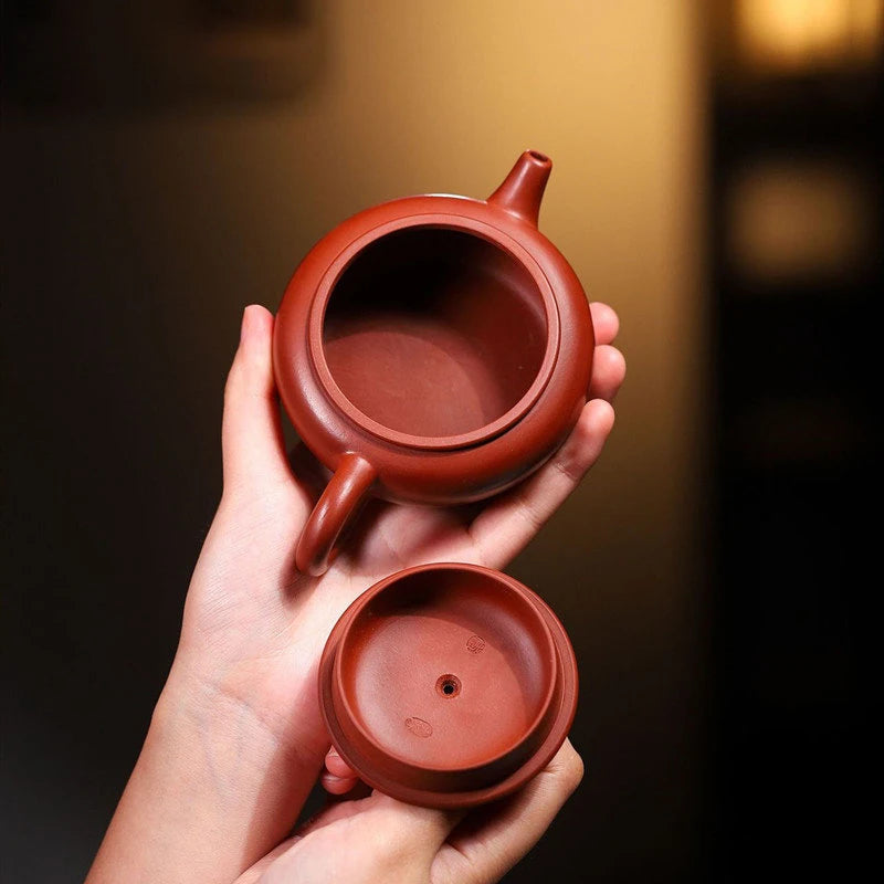 140ml Authentic Yixing Purple Clay Teapots Famous Artists Handmade Tea Pot Raw Ore Dahongpao Mud Kettle Chinese Zisha Tea Set