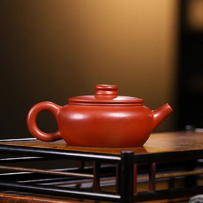 140ml Authentic Yixing Purple Clay Teapots Famous Artists Handmade Tea Pot Raw Ore Dahongpao Mud Kettle Chinese Zisha Tea Set