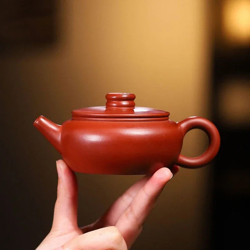 140ml Authentic Yixing Purple Clay Teapots Famous Artists Handmade Tea Pot Raw Ore Dahongpao Mud Kettle Chinese Zisha Tea Set