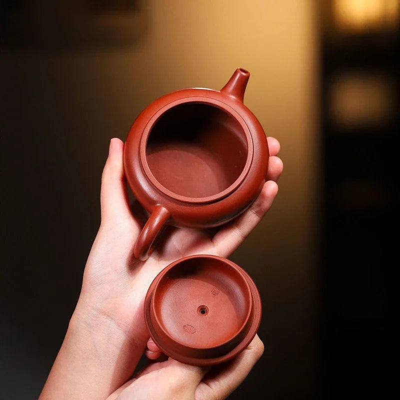 140ml Authentic Yixing Purple Clay Teapots Famous Artists Handmade Tea Pot Raw Ore Dahongpao Mud Kettle Chinese Zisha Tea Set