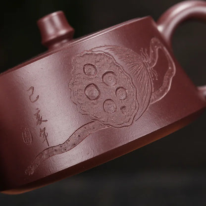 140ml Authentic Yixing Purple Clay Teapots Raw Ore Zhu Mud Filter Tea Pot Handmade Zisha Beauty Kettle Home Tea Set Accessories