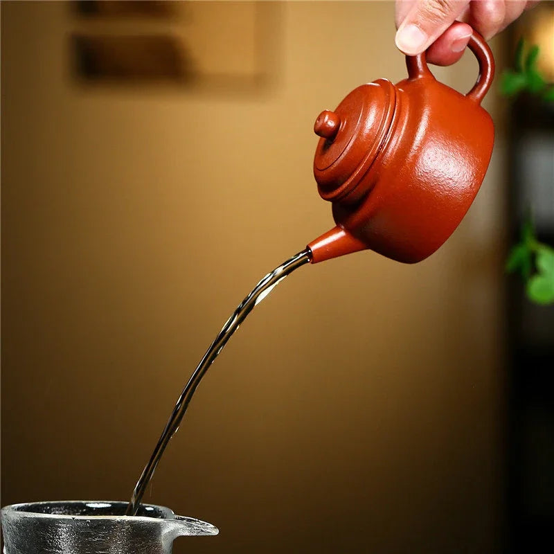 140ml Authentic Yixing Raw Ore Purple Clay Teapots Famous Artists Handmade Tea Pot Beauty Kettle Chinese Zisha Tea Set Teaware