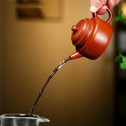 140ml Authentic Yixing Raw Ore Purple Clay Teapots Famous Artists Handmade Tea Pot Beauty Kettle Chinese Zisha Tea Set Teaware