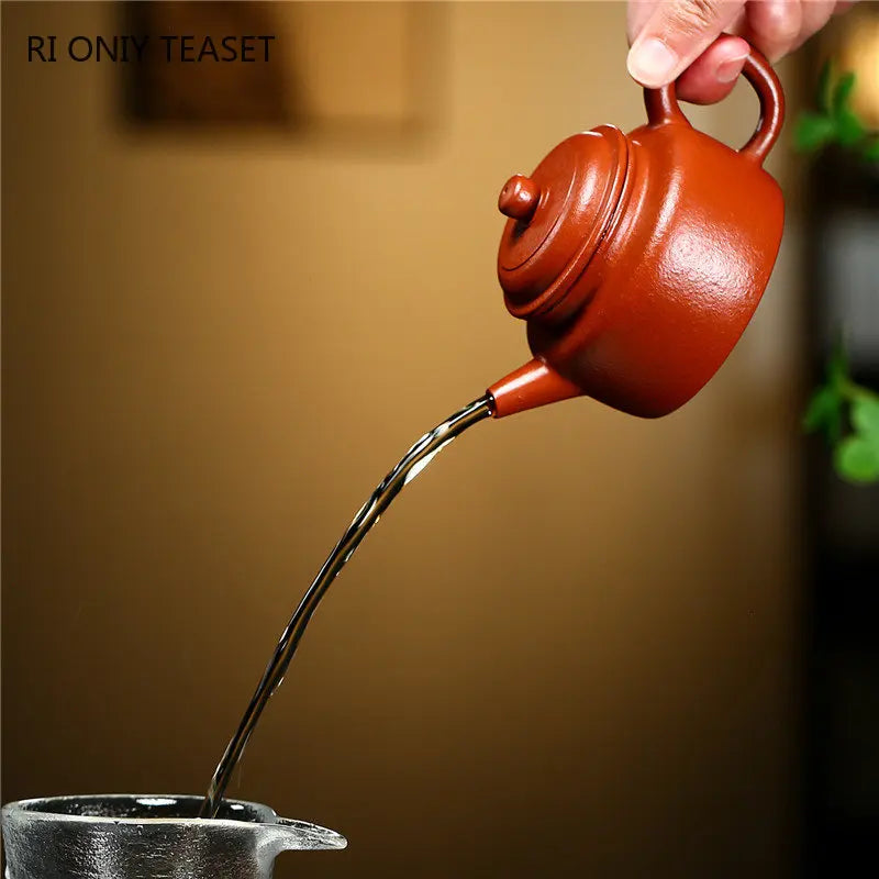 140ml Authentic Yixing Raw Ore Purple Clay Teapots Famous Artists Handmade Tea Pot Beauty Kettle Chinese Zisha Tea Set Teaware
