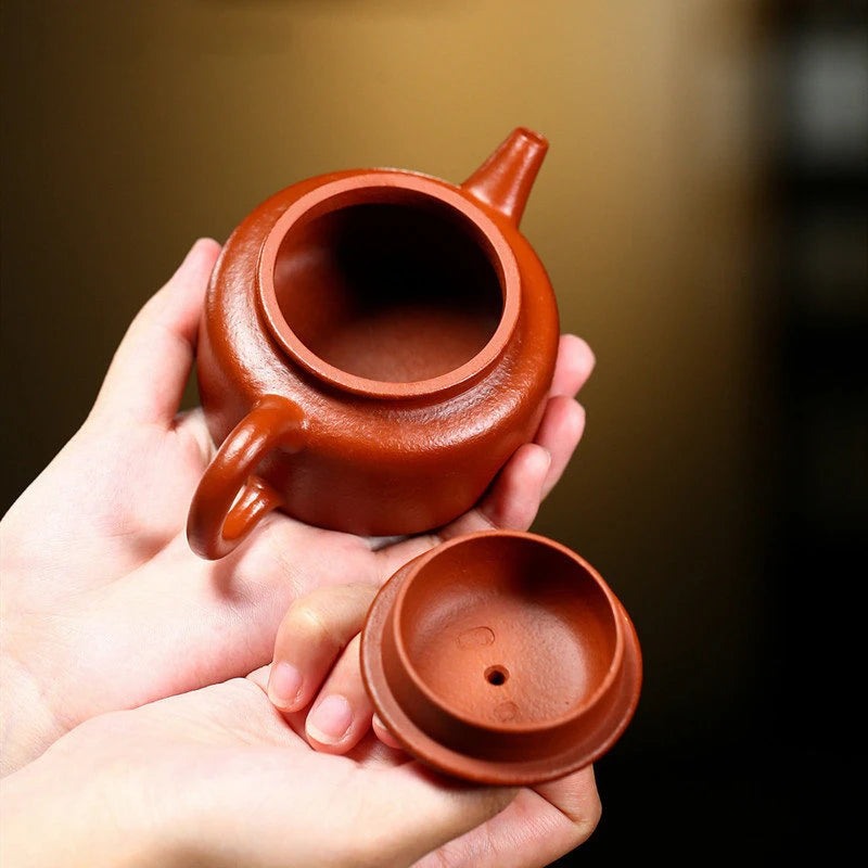 140ml Authentic Yixing Raw Ore Purple Clay Teapots Famous Artists Handmade Tea Pot Beauty Kettle Chinese Zisha Tea Set Teaware