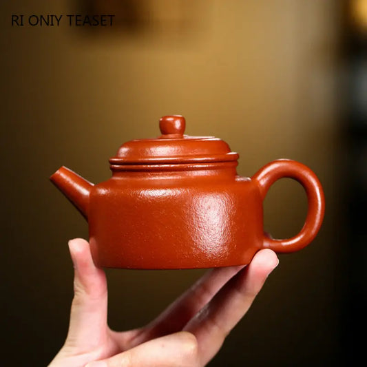 140ml Authentic Yixing Raw Ore Purple Clay Teapots Famous Artists Handmade Tea Pot Beauty Kettle Chinese Zisha Tea Set Teaware