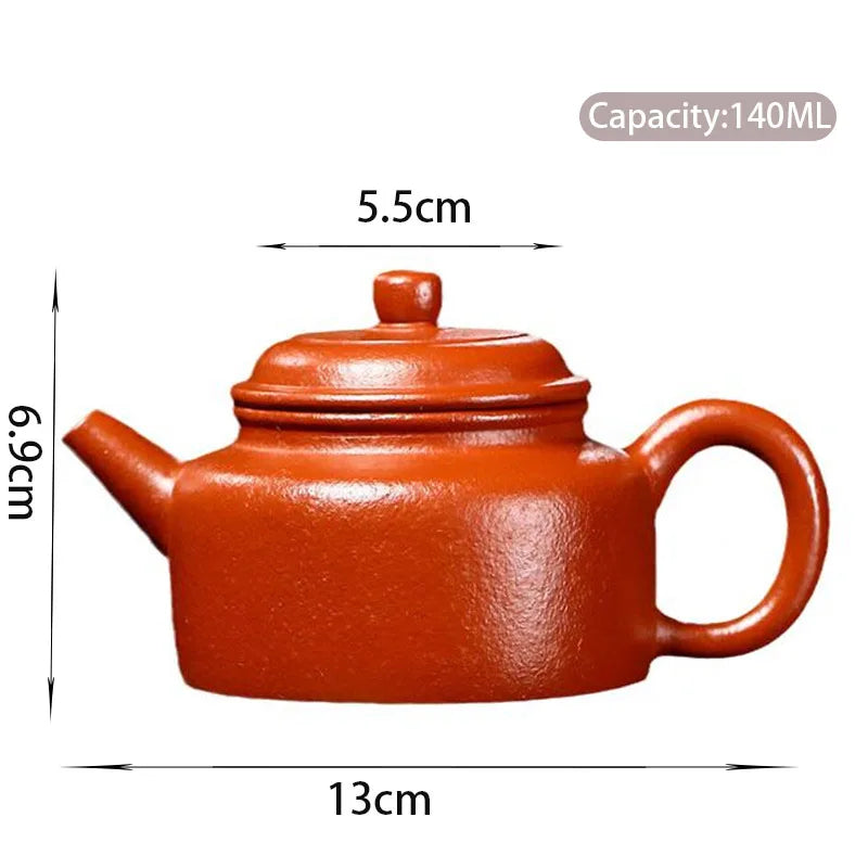 140ml Authentic Yixing Raw Ore Purple Clay Teapots Famous Artists Handmade Tea Pot Beauty Kettle Chinese Zisha Tea Set Teaware