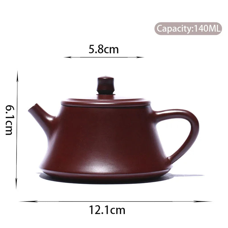 140ml Chinese Yixing Famous Purple Clay Teapots Famous Handmade High Stone Scoop Tea Pot Beauty Kettle Raw Ore Zisha Tea Set