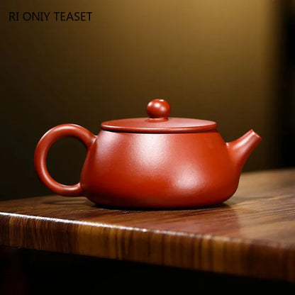 140ml Chinese Yixing Famous Purple Clay Teapots Handmade Ball Hole Filter Stone Scoop Tea Pot Beauty Kettle Zisha Tea Set