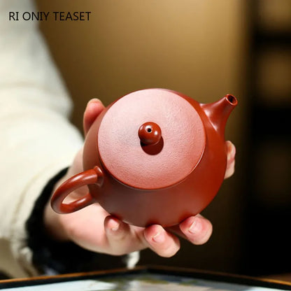 140ml Chinese Yixing Famous Purple Clay Teapots Handmade Ball Hole Filter Stone Scoop Tea Pot Beauty Kettle Zisha Tea Set