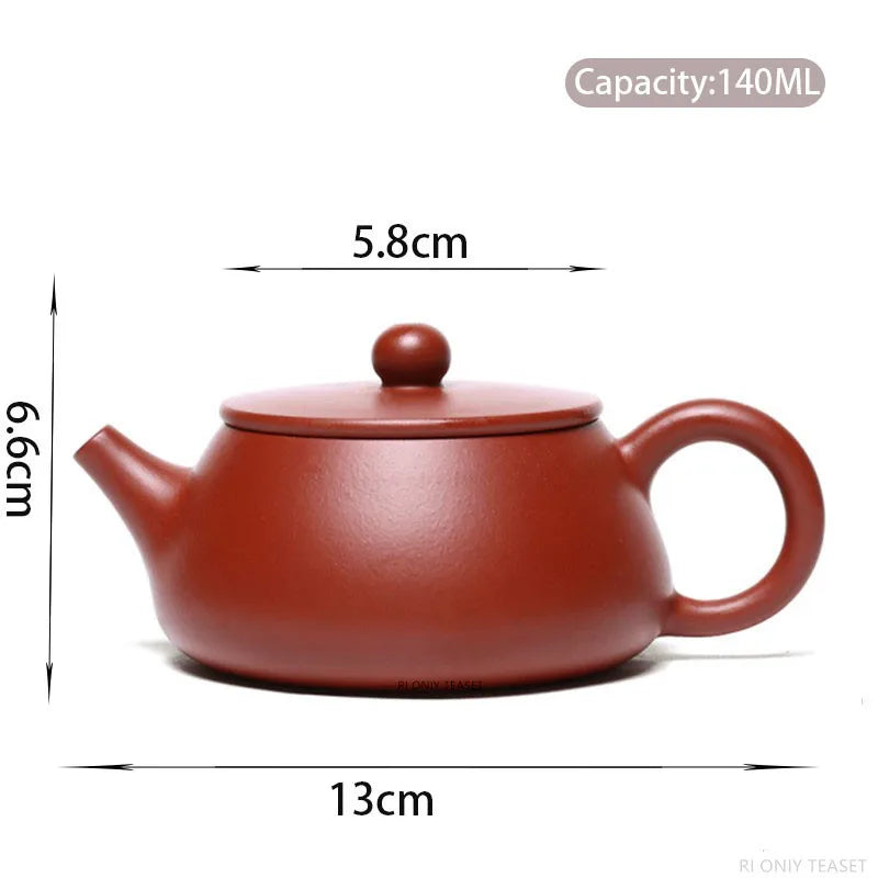 140ml Chinese Yixing Famous Purple Clay Teapots Handmade Ball Hole Filter Stone Scoop Tea Pot Beauty Kettle Zisha Tea Set