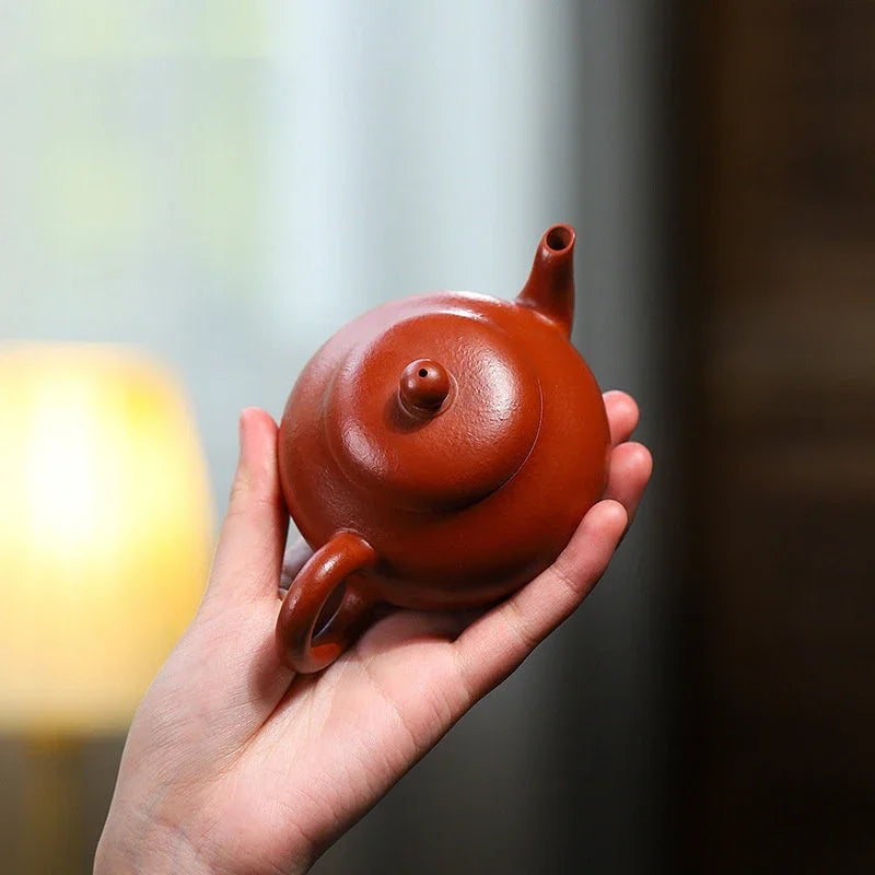 140ml Chinese Yixing Handmade Purple Clay Teapots Famous Artists Tea Pot Raw Ore Zhu Mud Beauty Kettle Zisha Tea Set Teaware