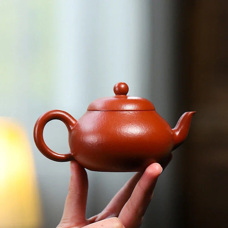 140ml Chinese Yixing Handmade Purple Clay Teapots Famous Artists Tea Pot Raw Ore Zhu Mud Beauty Kettle Zisha Tea Set Teaware
