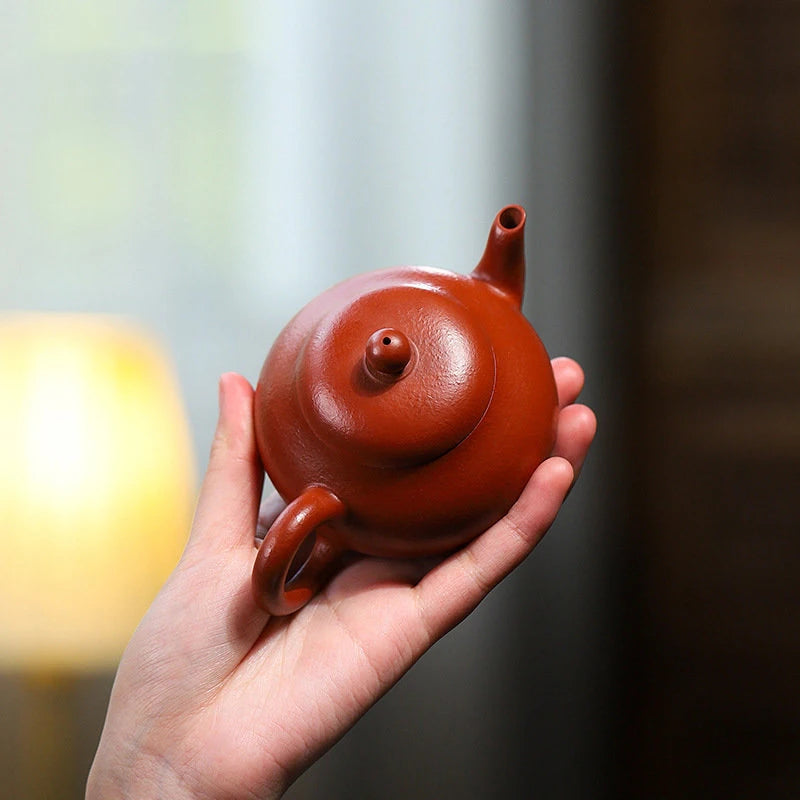 140ml Chinese Yixing Handmade Purple Clay Teapots Famous Artists Tea Pot Raw Ore Zhu Mud Beauty Kettle Zisha Tea Set Teaware