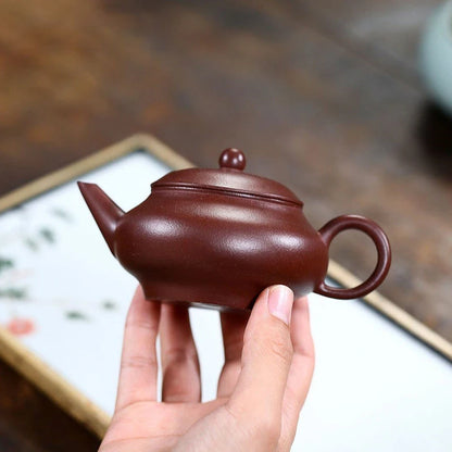 140ml Chinese Yixing Purple Clay Teapot Famous Artists Handmade Tea Pot Raw Ore Purple Mud Beauty Kettle Authentic Zisha Tea Set