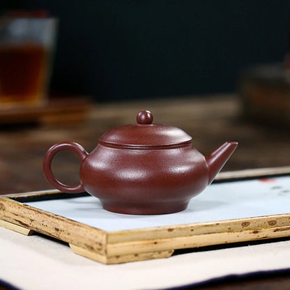 140ml Chinese Yixing Purple Clay Teapot Famous Artists Handmade Tea Pot Raw Ore Purple Mud Beauty Kettle Authentic Zisha Tea Set