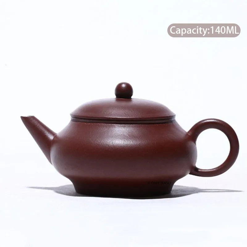140ml Chinese Yixing Purple Clay Teapot Famous Artists Handmade Tea Pot Raw Ore Purple Mud Beauty Kettle Authentic Zisha Tea Set