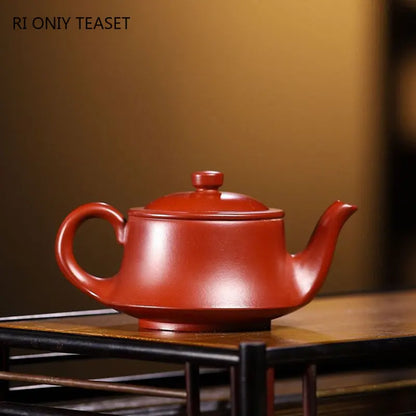 140ml Chinese Yixing Purple Clay Teapots Famous Artists Handmade Tea Pot Raw Ore Dahongpao Mud Beauty Kettle Zisha Tea Set