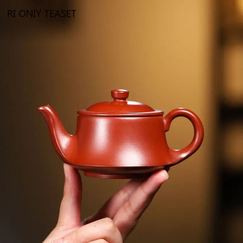 140ml Chinese Yixing Purple Clay Teapots Famous Artists Handmade Tea Pot Raw Ore Dahongpao Mud Beauty Kettle Zisha Tea Set