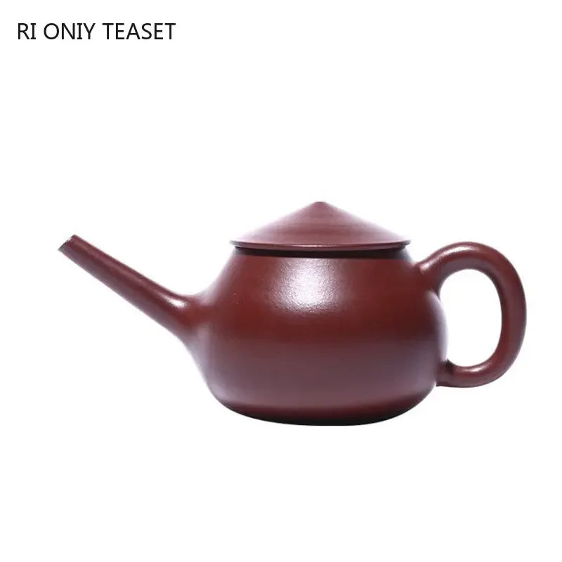 140ml Chinese Yixing Purple Clay Teapots Famous Artists Handmade Tea Pot Raw Ore Purple Red Mud Kettle Zisha Tea Set Teaware
