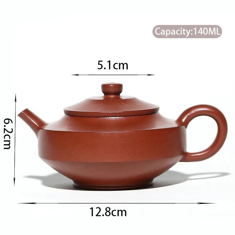 140ml Chinese Yixing Purple Clay Teapots Famous Artists Handmade Tea Pot Raw Ore Zhu Mud Beauty Kettle Authentic Zisha Tea Set