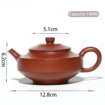 140ml Chinese Yixing Purple Clay Teapots Famous Artists Handmade Tea Pot Raw Ore Zhu Mud Beauty Kettle  Zisha Tea Set