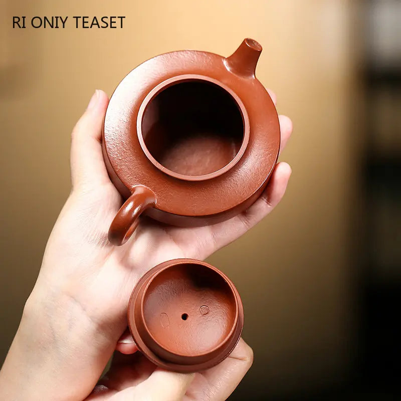 140ml Chinese Yixing Purple Clay Teapots Famous Artists Handmade Tea Pot Raw Ore Zhu Mud Beauty Kettle Authentic Zisha Tea Set