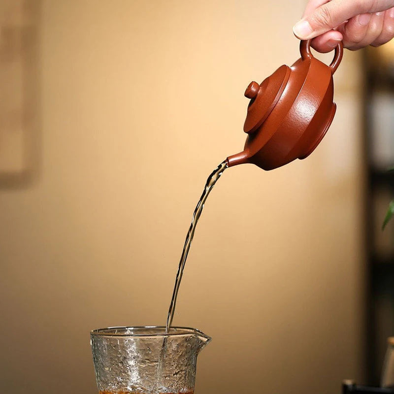 140ml Chinese Yixing Purple Clay Teapots Famous Artists Handmade Tea Pot Raw Ore Zhu Mud Beauty Kettle  Zisha Tea Set