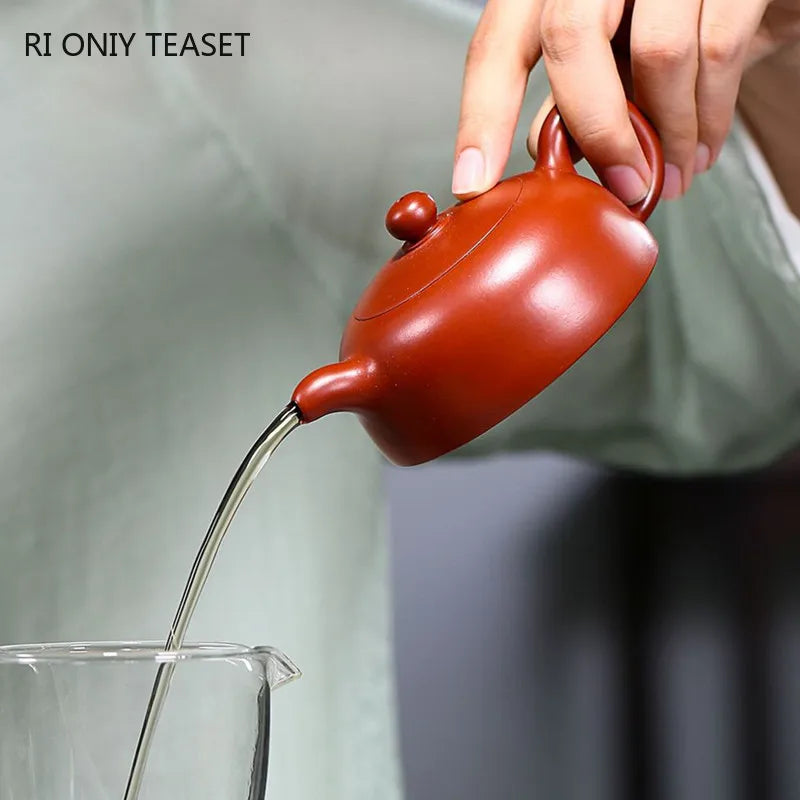 140ml Chinese Yixing Purple Clay Teapots Raw Ore Dahongpao Handmade Tea Pot Beauty Kettle Authentic Zisha Tea Set Teaware