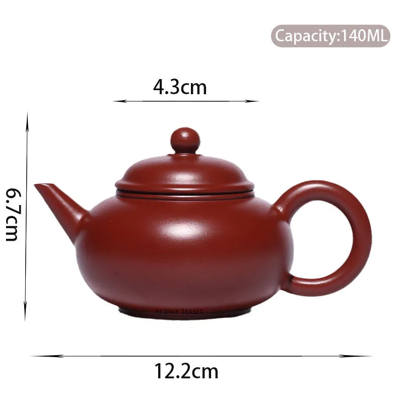 140ml Chinese Yixing Purple Clay Teapots Raw Ore Dahongpao Tea Pot Beauty Kettle Famous Handmade Zisha Tea Set Accessories