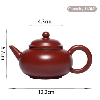140ml Chinese Yixing Purple Clay Teapots Raw Ore Dahongpao Tea Pot Beauty Kettle Famous Handmade Zisha Tea Set Accessories