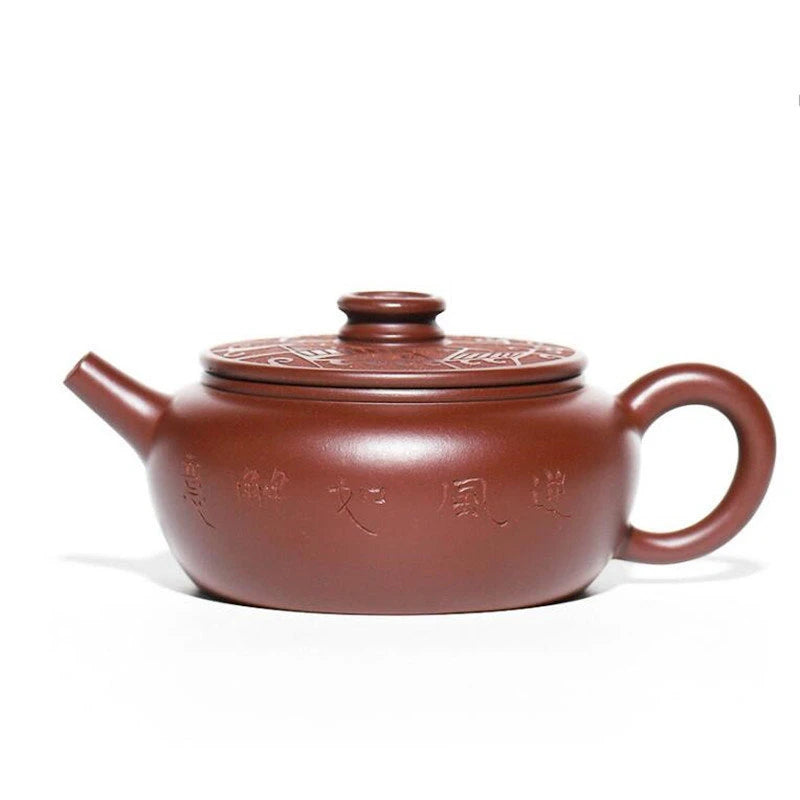 140ml Chinese Yixing Raw Ore Purple Clay Teapots Famous Handmade Coin Tea Pot Purple Zhu Mud Kettle Authentic Zisha Tea Set