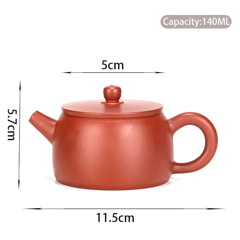 140ml Classic Yixing Purple Clay Teapots Raw Ore Dahongpao Filter Tea Pot Home Zisha Beauty Kettle Chinese Teaware Supplies