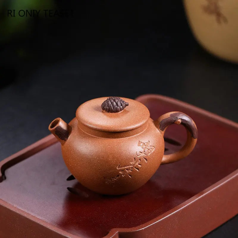 140ml High-end Yixing Purple Clay Teapots Handmade Tea Pot Raw Ore Colorful Section Mud Kettle Chinese Zisha Tea Set Customized