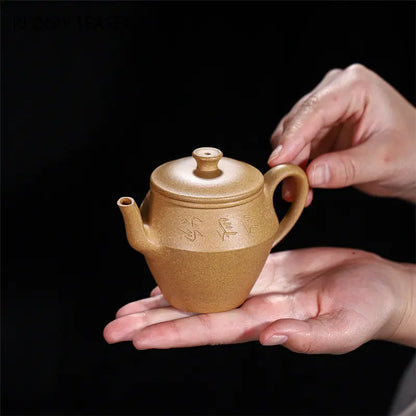 140ml High-end Yixing Raw Ore Purple Clay Teapots Famous Artists Handmade Tea Pot Beauty Kettle Chinese Zisha Tea Set Collection