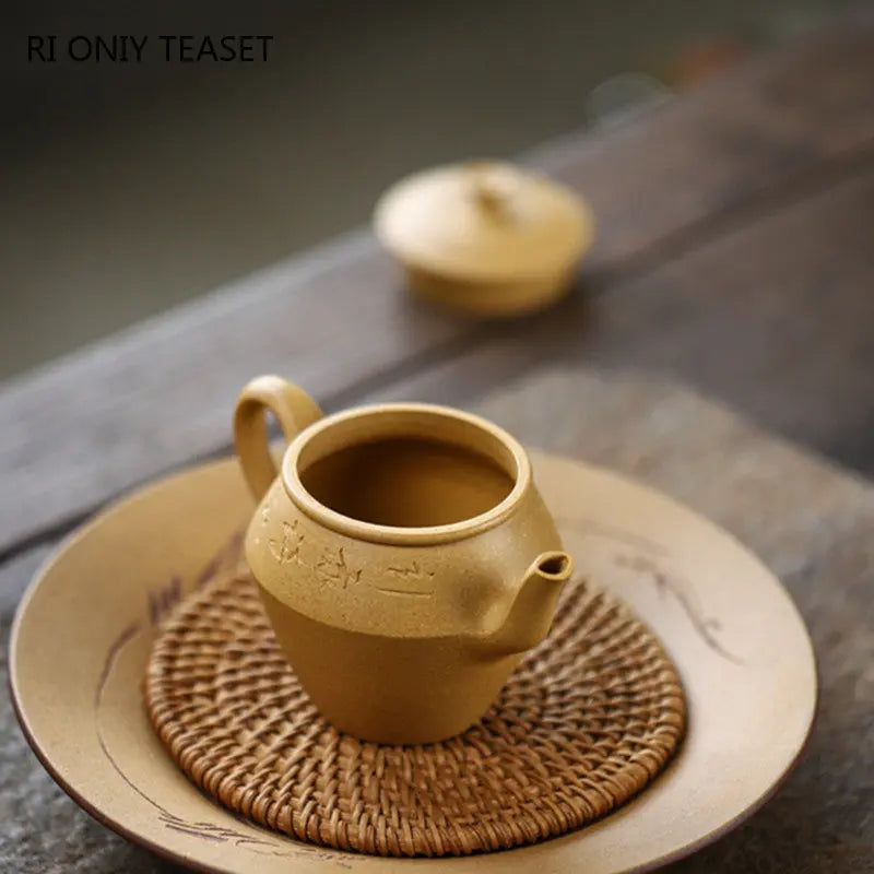 140ml High-end Yixing Raw Ore Purple Clay Teapots Famous Artists Handmade Tea Pot Beauty Kettle Chinese Zisha Tea Set Collection