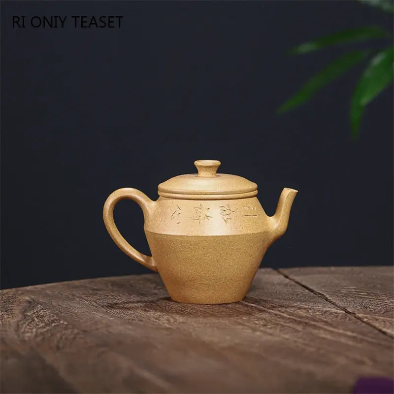 140ml High-end Yixing Raw Ore Purple Clay Teapots Famous Artists Handmade Tea Pot Beauty Kettle Chinese Zisha Tea Set Collection