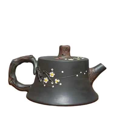 140ml Jianshui Purple Clay White Plum Pure Handmade Tea Pot(Not Yixing Zisha)  Ceramic  Kung Fu Tea Set Drinkware Tea Ceremony