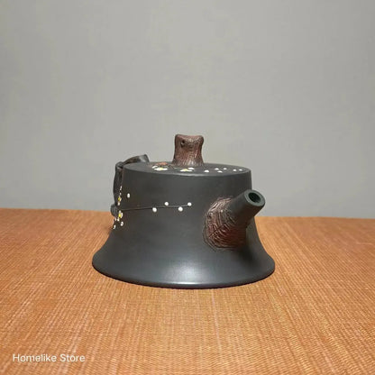 140ml Jianshui Purple Clay White Plum Pure Handmade Tea Pot(Not Yixing Zisha)  Ceramic  Kung Fu Tea Set Drinkware Tea Ceremony