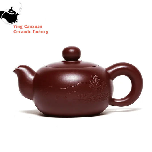 140ml Master Handmade Zhu Mud Filter Tea Pot Authentic Yixing Purple Clay Teapot Customized Beauty Kettle Chinese Puer Tea Maker