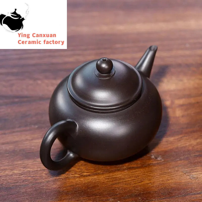 140ml Raw Ore Black Mud Filter Tea Pot Chinese Yixing Purple Clay Teapots Home Zisha Beauty Kettle Customized Tea Set Supplies